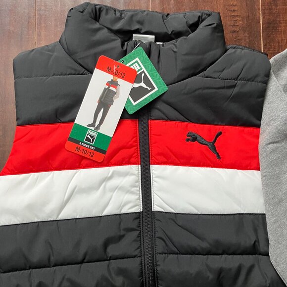 NWT Puma Boy 3 Piece Vest Set - M (10/12) - Picture 2 of 5